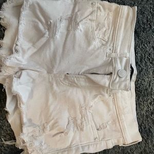 White Shortie High Rise Express Shorts